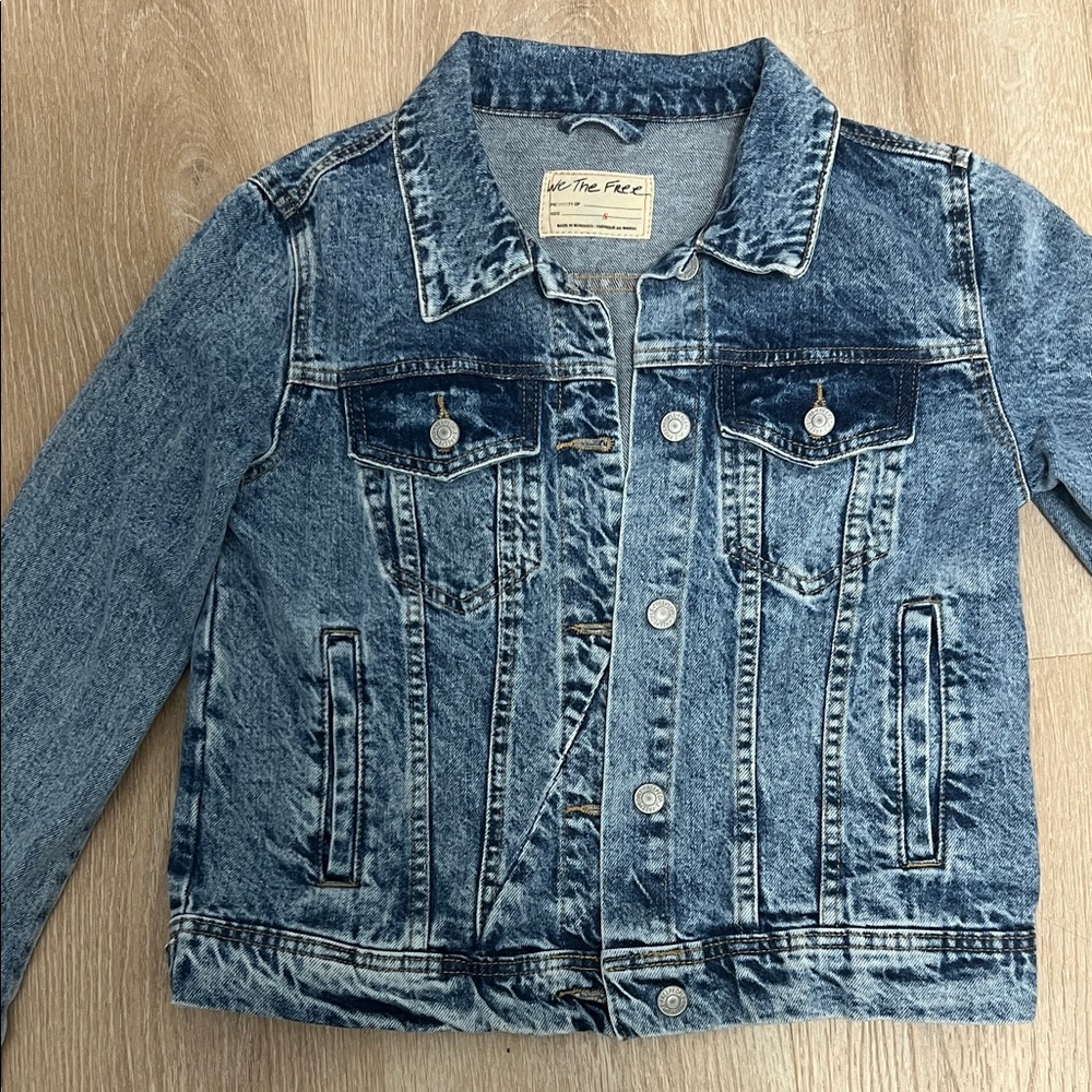 We The Free Blue Denim Jacket